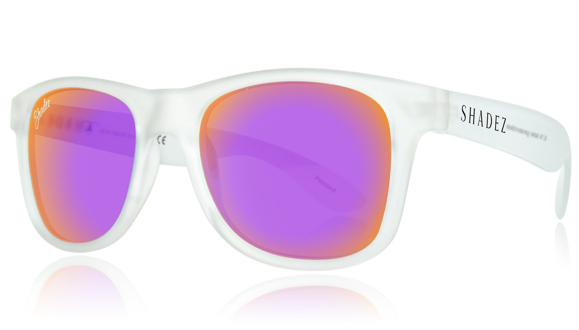 Shadez - polarisierte UV-Sonnenbrille für Erwachsene - Transparent/Violett
